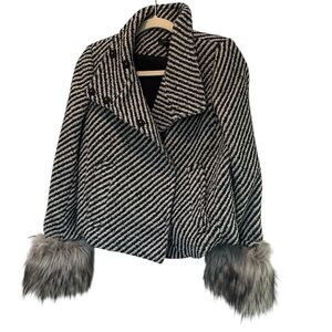 Ann Taylor petticoat with removable faux fur sleeves (medium)